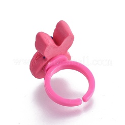 Bunny Resin Rings&nbsp;RJEW-JR00245-M