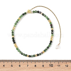 Adjustable Natural Gemstone Beads Slider Bracelets for Women&nbsp;BJEW-JB14013
