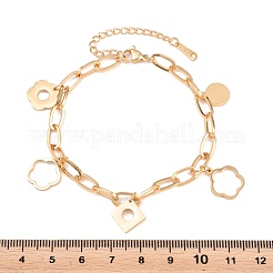 304 Stainless Steel Charm Bracelets&nbsp;BJEW-B171-02G