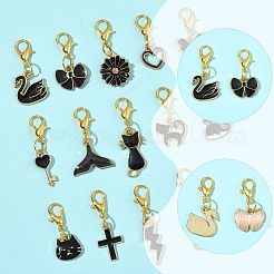20Pcs 20 Styles Alloy Enamel Pendant Decorations&nbsp;HJEW-FS00045