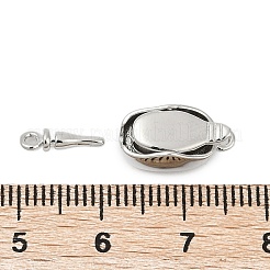 Brass Micro Pave Clear Cubic Zirconia Box Clasps&nbsp;KK-P291-38P