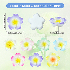70Pcs 7 Colors Painted Opaque Resin Cabochons&nbsp;FIND-SC0019-44