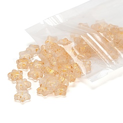 Spray Painted Transparent Glass Beads&nbsp;GLAA-FS0001-01B