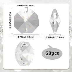 50Pcs Octagon Sew on Glass Rhinestone&nbsp;GLAA-SP0001-83A-02