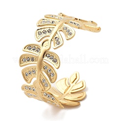 Ion Plating(IP) 304 Stainless Steel Cuff Bangles for Women&nbsp;BJEW-A026-02G