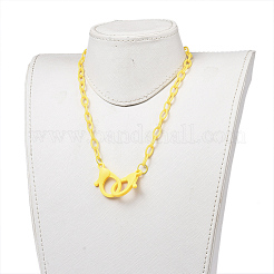 Personalized ABS Plastic Cable Chain Necklaces&nbsp;LS-NJEW-JN03310-04