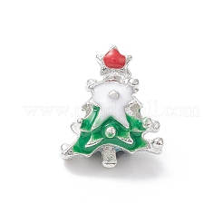 Christmas Theme Alloy Enamel European Beads&nbsp;MPDL-Q213-09P
