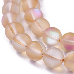 Synthetic Moonstone Beads Strands&nbsp;G-F142-6mm-13