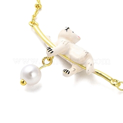 Brass Necklaces for Girls&nbsp;NJEW-D068-01G