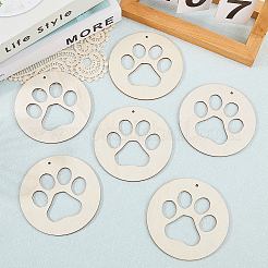 Unfinished Blank Wooden Big Pendants Kit&nbsp;WOOD-WH20014-003C