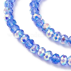 Electroplate Transparent Glass Beads Strands&nbsp;EGLA-K015-07B