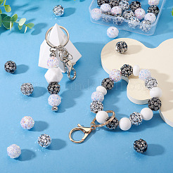 30Pcs 6 Colors Resin Rhinestone Beads&nbsp;RESI-TA0004-71