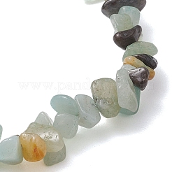 Natural Flower Amazonite Chip Beaded Stretch Bracelets for Women Men&nbsp;BJEW-JB10665-01