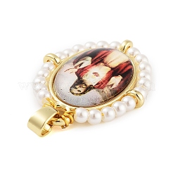 Rack Plating Brass Enamel Pendants&nbsp;KK-C056-07G-07