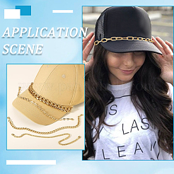 6Pcs 6 Styles Ocean Theme Cowrie Shell & Aluminum & Brass Alloy Cap Chain&nbsp;HJEW-SC0002-36