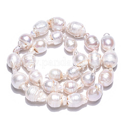 Natural Baroque Pearl Keshi Pearl Beads Strands&nbsp;PEAR-S019-02E-01