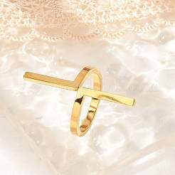 304 Stainless Steel Cuff Rings for Women&nbsp;RJEW-U039-01G