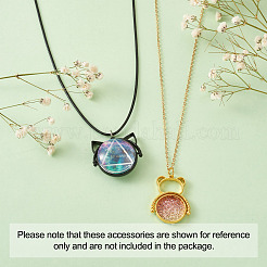 Alloy Open Back Bezel Pendants(Rotatable)&nbsp;PALLOY-TA0001-01