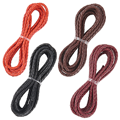 8M 4 Colors Round Braided Cowhide Cords&nbsp;WL-CL0001-31