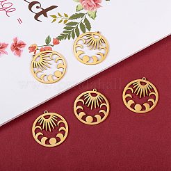 5Pcs Ion Plating(IP) 201 Stainless Steel Pendants&nbsp;STAS-SZ0002-07G