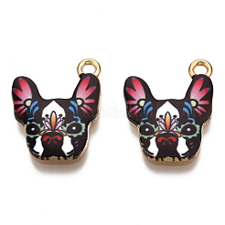 Rack Plating Alloy Enamel Pendants&nbsp;ENAM-N055-175D