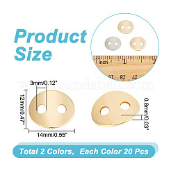 2-Hole 304 Stainless Steel Sewing Buttons&nbsp;STAS-UN0003-94