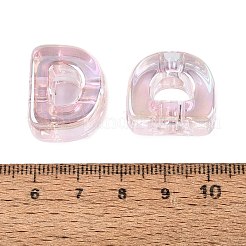 UV Plating Transparent Acrylic European Beads&nbsp;OACR-M027-02D-01