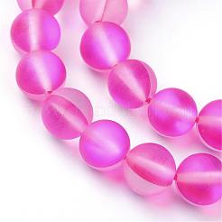 Synthetic Moonstone Beads Strands&nbsp;G-R375-8mm-A