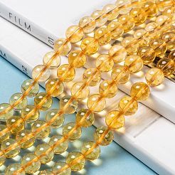 Natural Citrine Beads Strands&nbsp;G-E326-4mm-01