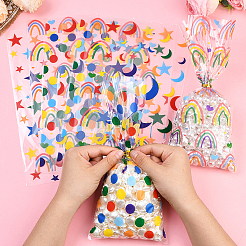 100Pcs 4 Styles Rectangle OPP Cellophane Candy Bags&nbsp;ABAG-WH20013-17