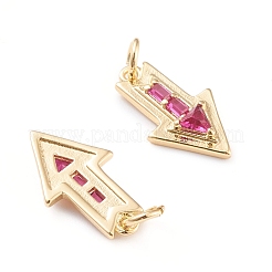 Brass Micro Pave Cubic Zirconia Pendants&nbsp;ZIRC-I043-08G