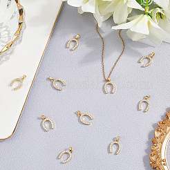 10Pcs Brass Micro Pave Cubic Zirconia Pendants&nbsp;KK-BBC0019-39