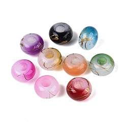 Two Tone Drawbench Acrylic European Beads&nbsp;OACR-Q200-36