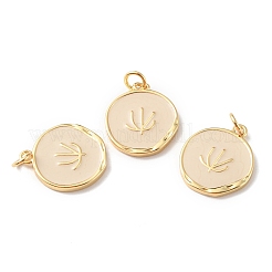 Rack Plating Brass Pendants with Jump Ring&nbsp;KK-F852-25G