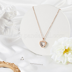 1Pc Stainless Steel Heart Pendant Urn Ashes Necklaces&nbsp;NJEW-CN0001-17RG