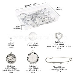 DIY Flat Round Alloy Commemorative Photo Pendants Making Kits&nbsp;DIY-FS0009-23