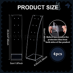 Desktop Acrylic Slant Back Single Necklace Display Stands&nbsp;ODIS-WH0025-234C