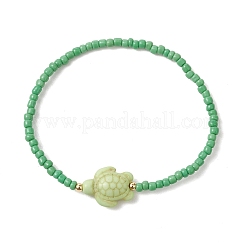 8Pcs 8 Colors Glass Seed Beaded & Synthetic Turquoise Bead Stretch Bracelets for Women&nbsp;BJEW-MZ00332