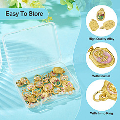 20Pcs 10 Styles Alloy Enamel Pendants&nbsp;FIND-TA0009-35