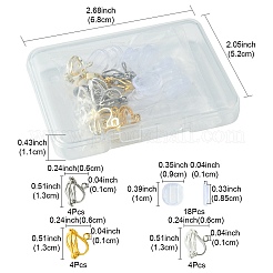 12Pcs 3 Colors Brass Clip-on Earring Findings&nbsp;KK-FS0001-28