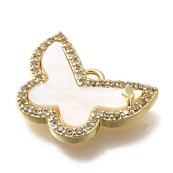 Brass Micro Pave Cubic Zirconia Pendants&nbsp;KK-Q035-05G
