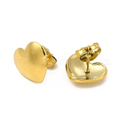 Ion Plating(IP) 304 Stainless Steel Heart Stud Earrings for Women&nbsp;EJEW-I281-07G
