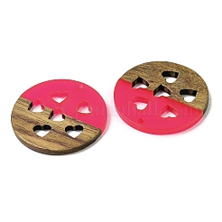 Resin and Walnut Pendants&nbsp;WOOD-I013-05B