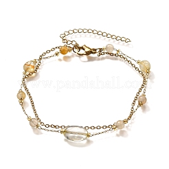 304 Stainless Steel Multi-strand Link Bracelets&nbsp;BJEW-Z083-01G-01