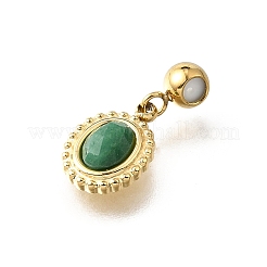 Natural African Jade Faceted Oval Pendants&nbsp;STAS-H202-14G
