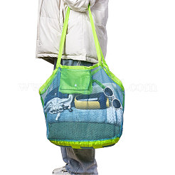2Pcs 2 Colors Portable Nylon Mesh Grocery Bags&nbsp;ABAG-SZ0001-20