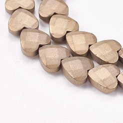 Electroplate Non-magnetic Synthetic Hematite Beads Strands&nbsp;G-P367-I-03