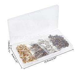 120Pcs 4 Colors Tibetan Style Alloy Pendants&nbsp;TIBEP-PH0005-20-RS-WH