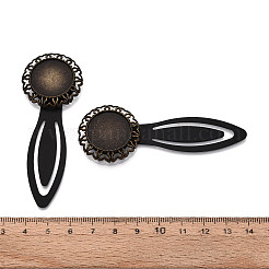 Alloy & Iron Bookmark Cabochon Settings&nbsp;PALLOY-N184-07AB