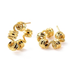 Twist C-shape Stud Earrings for Her&nbsp;EJEW-C002-21G-RS